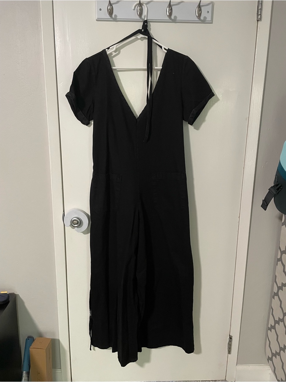 ASOS Wide Leg Short-Sleeve V-Neck Jumpsuit
